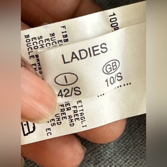 Fabiana Filippi 161546 Draped Open Front Cardigan 100% Cashmere Blue Sz. Small - Picture 12 of 12